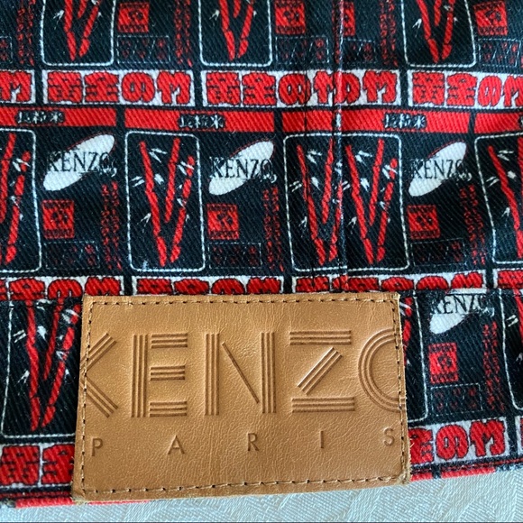 Kenzo Black and Red logo Denim Jacket - Picture 6 of 13